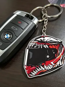 Cool motorcycle helmet, acrylic keychain, backpack pendant, personalized car flat pendant