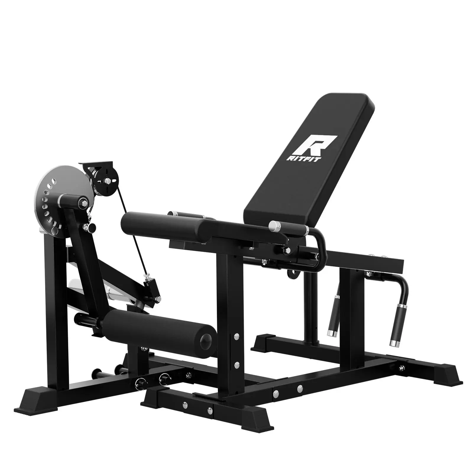 PLC01 Leg Extension and Curl Machine with 325LB Capacity Adjustable Seated & Lying Exercise System for Home Gym Workout