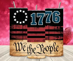 We the People 20oz Tumbler 4th of July Patriotic Drinkware Bottle for Celebrations