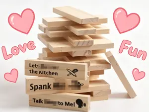 Viral Couples Stacking Tower | 48PCS Spicy Dares for Wild Date Nights