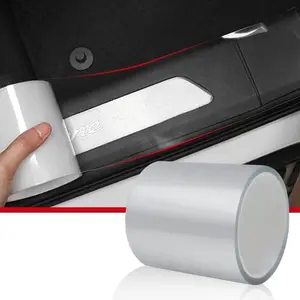 Universal Door Edge Protector, Clear Sill Guard Film with Anti-Collision Protection for Vehicles (33Ft x 4In, Transparent)