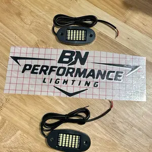 BN performance Rock Lights 36 High Power Chips Rock Lights,Aluminium Metal,6000K Pure White,IP67 Waterproof,4M Extension Wires,Plug And Play,Mounting Pads,Fits Trucks Trailer SUV ATV UTV Led Headlight Kit Holiday Haul