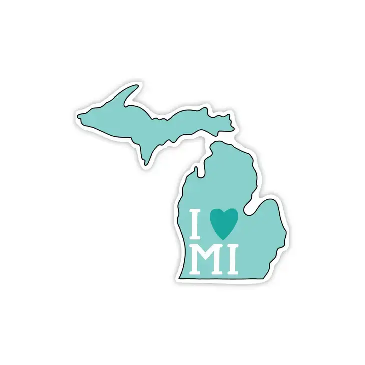 I Heart Mi Sticker - Michigan Sticker