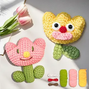 Crochet Set 2PC Tulip Joker DIY Crochet Hook Set with Instruction Manual and Video Teaching(Accessories In Random Color)