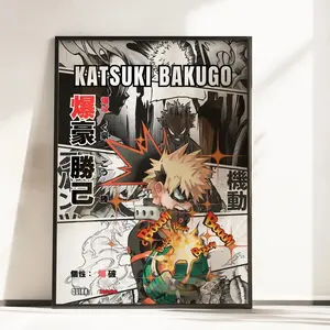 Katsuki Bakugo Poster Awakening Sparks My Hero Academia Anime Art All Sizes - No Frame