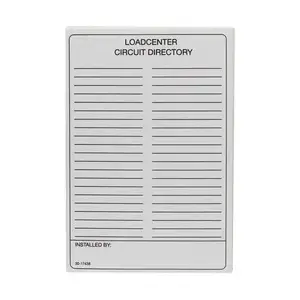 TCD - Eaton CH 3/4-Inch Loadcenters and Breakers Accessories - Circuit Directory