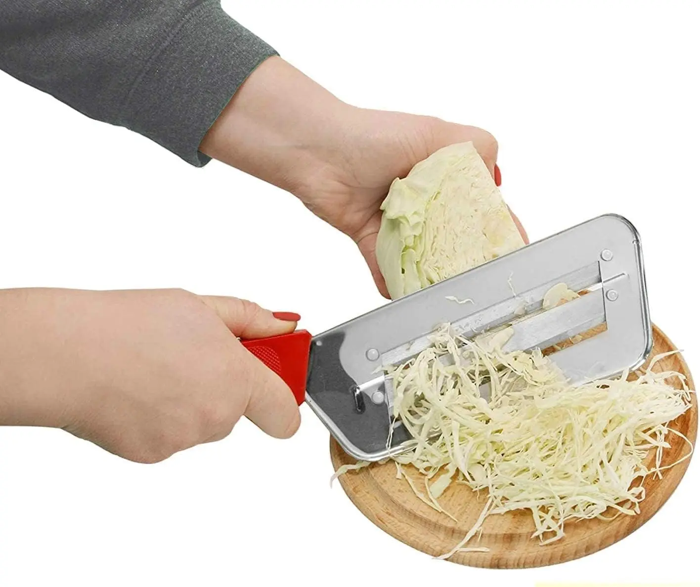 Cabbage Kitchen Knife Slicer Chopper Shredder Sauerkraut Cutter Coleslaw Grater 1pcs (Red) Cabbage Kitchen Knife Slicer Chopper Shredder Sauerkraut Cutter Coleslaw Grater 1pcs (Red)