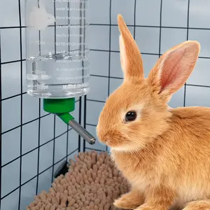 33.81oz Convenient Hanging Water Bottle For Small Animals - Cage Hanging Design, 2pcs Small Animal Water Bottle-Convenient Hanging Fountain For Dogs, Rabbits