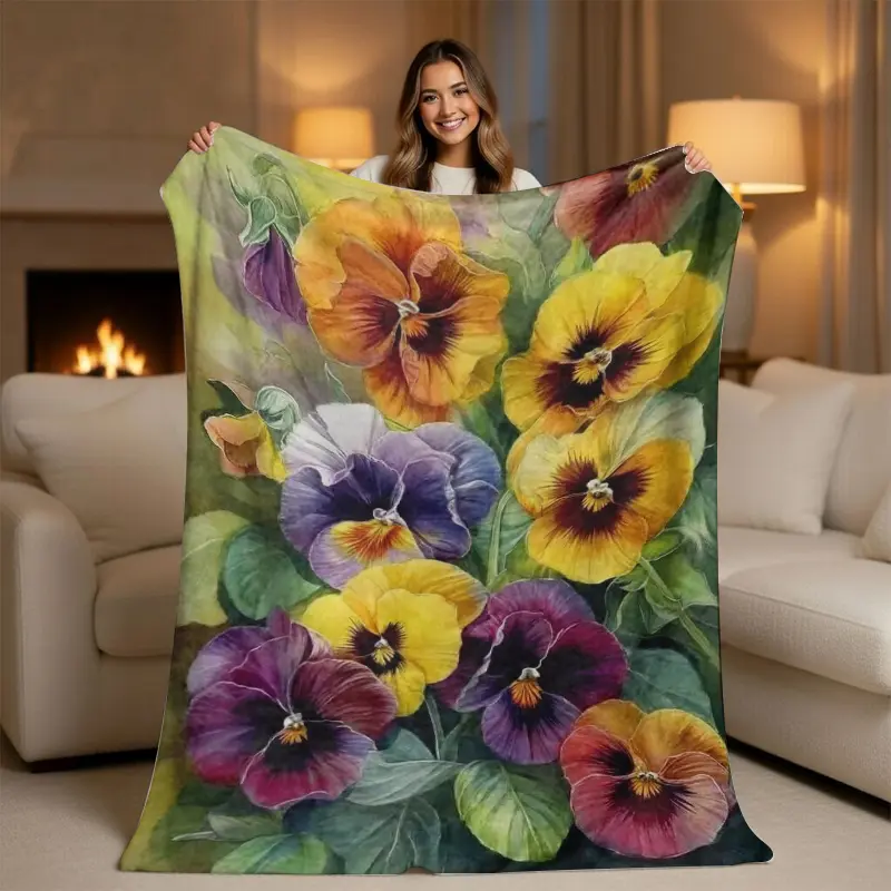 Colorful Graphic Flannel Throw Blanket - Aesthetic Dopamine Decor, Heart & Sunflower Collage, Vibrant Maximalist Floral Design, Hippie Room Decor, Flower, Boho, Art Graphic, Bohemian Style Options - Unique Gift for Boho Lovers, Flower Blankets, Boho Blank