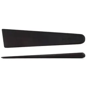 Earlywood - Tera Scraper: Angled Wooden Utensil for Cast Iron Skillet - 10 inches. or scraping, flipping, cutting and serving Pan Spoon