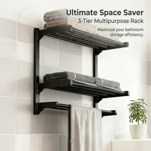 Bathroom Storage Rack Space Saver Multipurpose Organizer for Bathroom