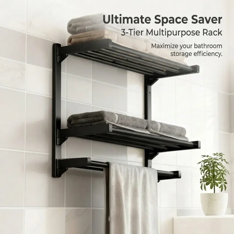 Bathroom Storage Rack Space Saver Multipurpose Organizer for Bathroom Bathroom Hardware Bathroom Organizers