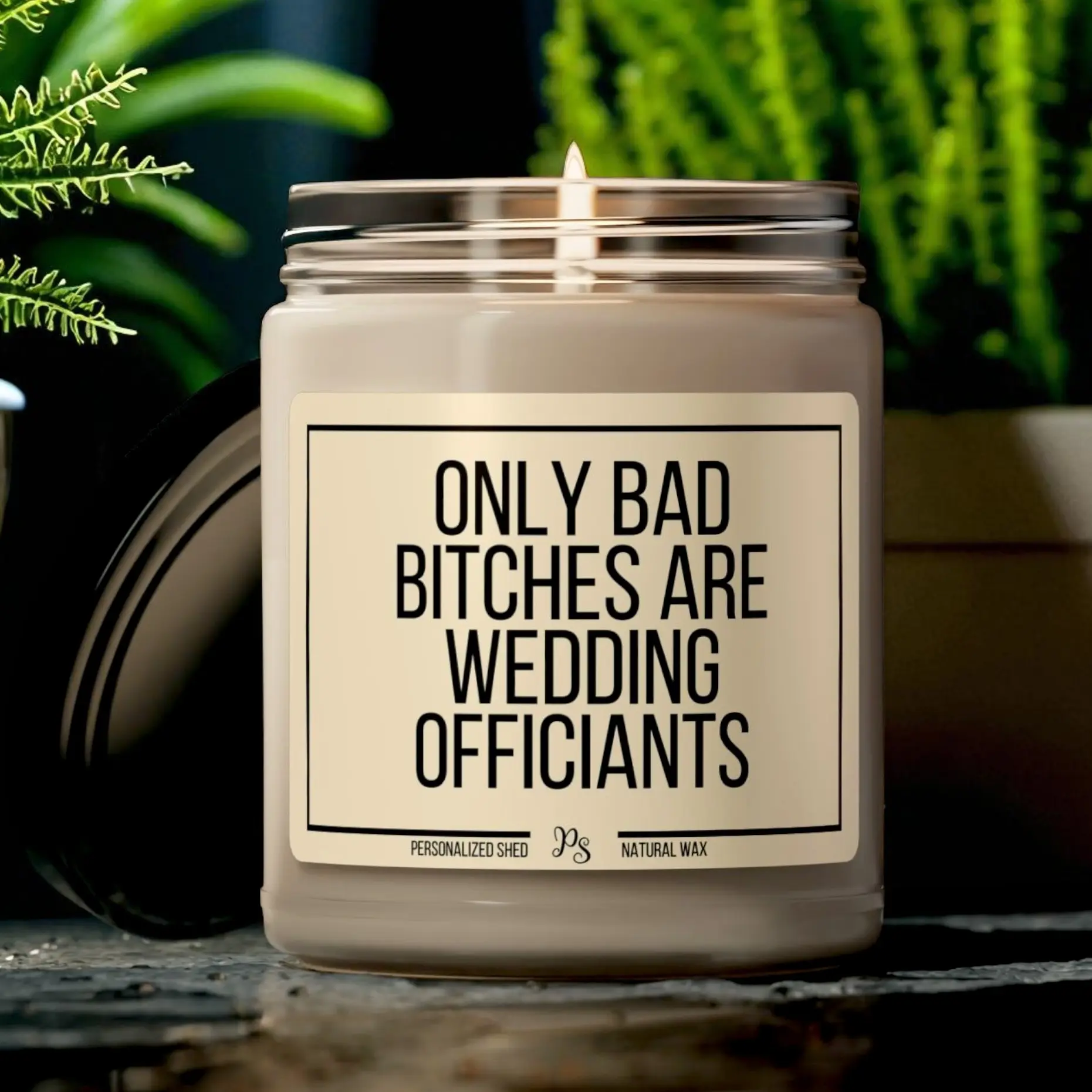 Funny Wedding Officiant Gift, Only Bad Bitches are Wedding Officiants Candle, Unique Gift for Wedding Professional, Natural Soy Wax Candle