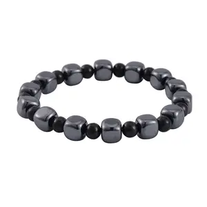 Hematite Healing Pain Relief Black Shungite Stretch Beaded Bracelet for Women Jewelry Birthday Christmas Gifts for Women