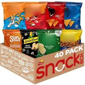 Frito-Lay Fun Times Mix Variety Pack 40 Count Doritos Nacho Cheese Cool Ranch Lay's Sour Cream & Onion Rold Gold Tiny Twists Smartfood White Cheddar Popcorn Cheetos Crunchy Puffs Sunchips Harvest Cheddar