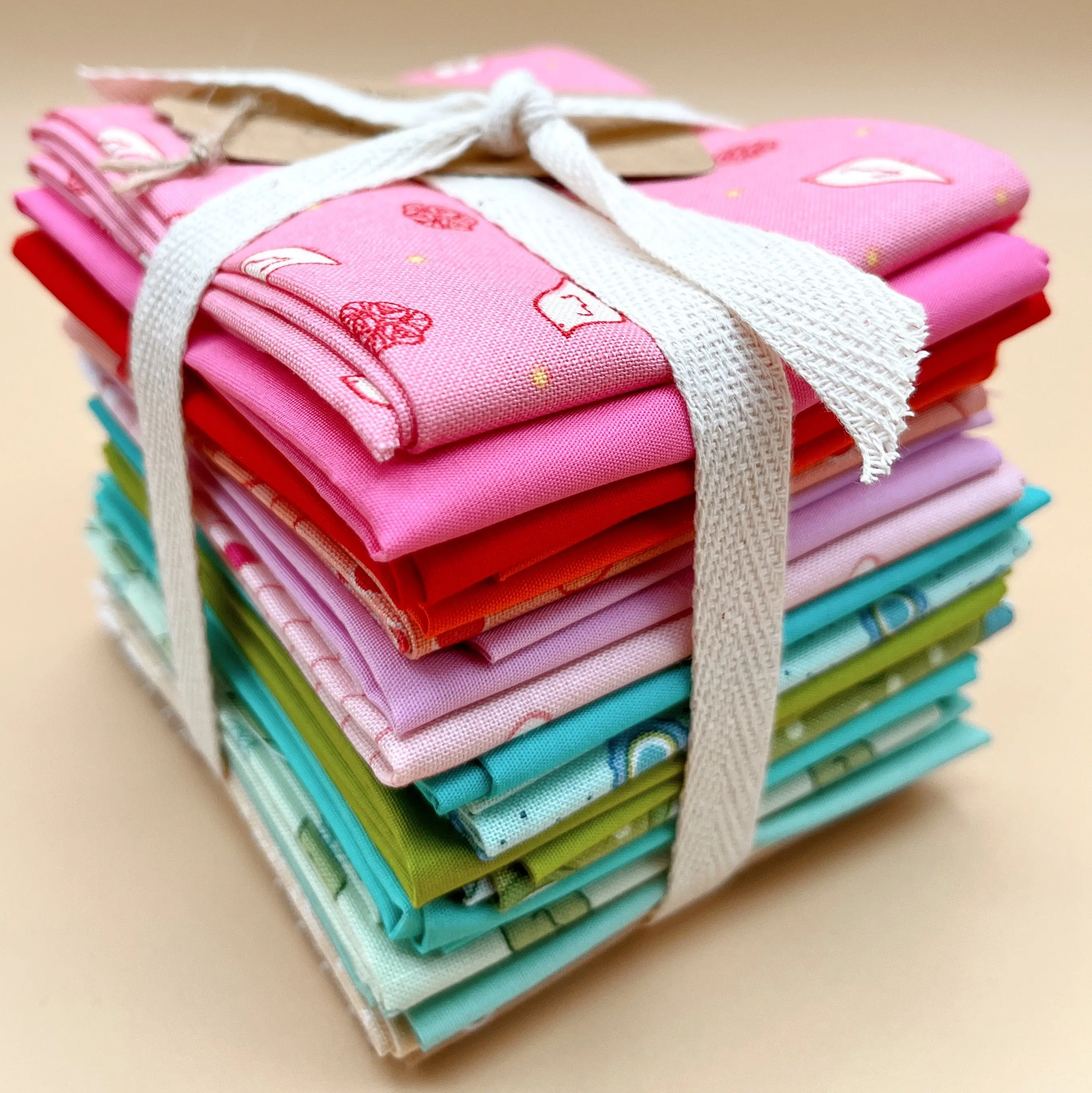 Curated Quilting Fabric Fat 8th Bundle - Color Chorus No.3 Songbird, 16 Pieces, Cut-In-House, Harmonious A Song to Sing & Art Gallery Pure Solids, Home, House Decor