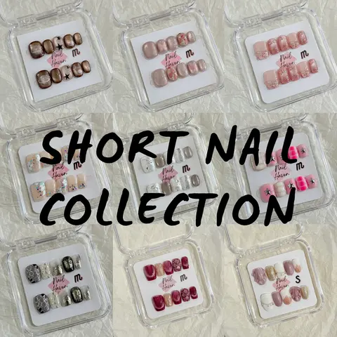 NailHaven| short nail collection |handpainted cute designs | short nails | acrylic press-on| fake nails |Handmade | high quality Press on nails 10 pcs|reusable nails|nail art|nail charm|handmade press ons|uña sacri lic as