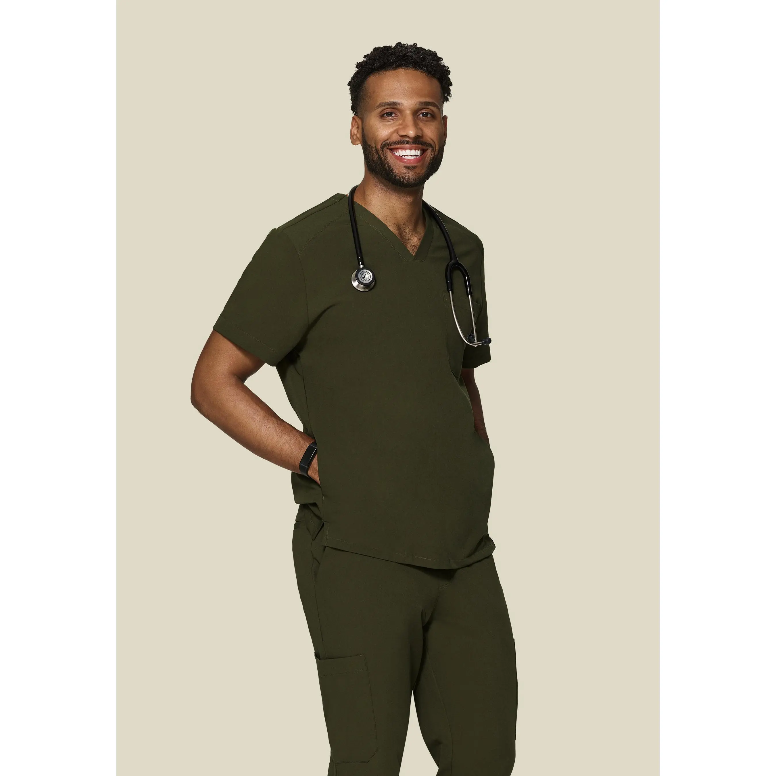 Three Pocket Top Olive