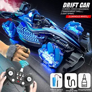 F1 Racing Style Remote Control Toy Car - RC Race Car with Built-in Music Dazzling LED Lights and Realistic Tail Spray Effect High-Speed Performance Easy to Operate for Kids & Hobbyists Perfect Gift for Racing Fans Durable Fun for Indoor Outdoor Play