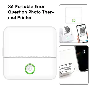 1 Count Portable Mini Printer,USB Rechargeable Bluetooth-compatible Thermal Printer with 5 Rolls Paper, Compatible with IOS & Android, Office Supplies,Pocket Printpod for Phone,Very Suitable for Holiday Gifts,Christmas Gifts,birthday Gifts,children