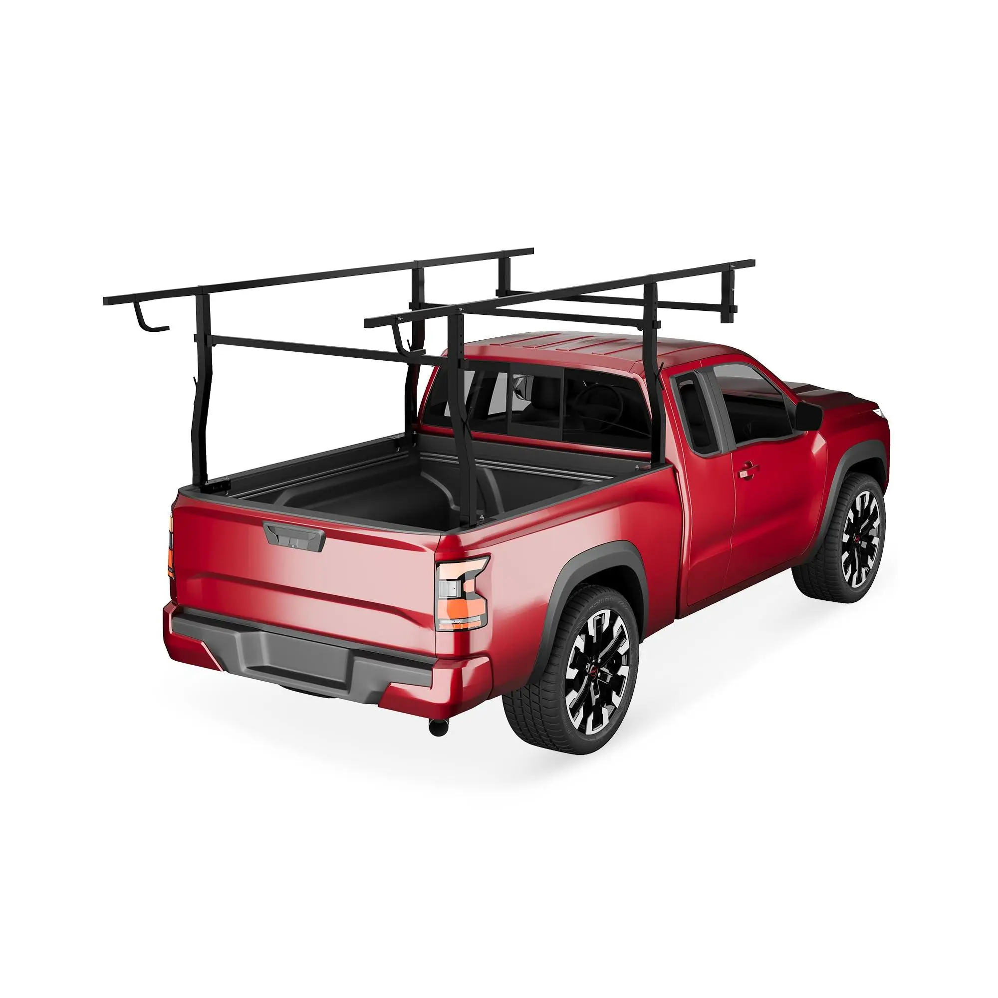 Full Size Steel Truck Ladder Rack, 1000 LBS Universal Over-Cab Ladder Rack for Trucks, 49 in-64 in Adjustable Non-Drilling Pickup Rack