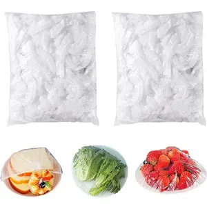 200pcs Reusable Elastic Stretch Fresh Keeping Covers - Universal Kitchen Plastic Wrap, Preservation Bags for Food Storage & More