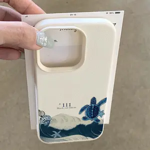 Vintage Turtle Wave Shell Phone Case, Anti-Drop Soft Tpu Cover, Fits iPhone 11/12/13/14 Pro Max/15 Pro/16 Plus/16 Pro Max/17/17 Pro