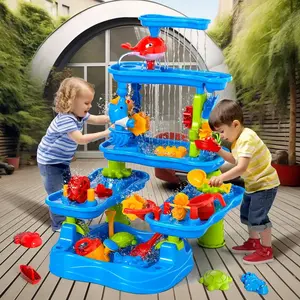 Water Activity Tables Summer Gift Toys for Outside Backyard,Summer Water Table, for Toddlers 3-5 4-7 Years Old, Fun Water Playset Outdoor Water Toys for Backyard, Beach, Garden,summervibes,Toddler Sand Water Table Toy,Kids Sand Water Table for Beach