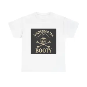 Pirate-Themed Heavy Cotton Tee, Surrender The Booty T-Shirt, Casual Pirate Shirt, Funny Gift for Boat Lovers, Party Attire, [...]