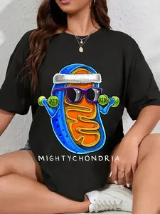 100% Cotton Unisex Mightychondria Cellular Biology Science Teacher Funny Gift T-Shirt