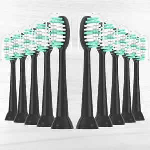 Replacement Toothbrush Heads 10 Pack for AquaSonic Black Series and Vibe Series Electric Toothbrush