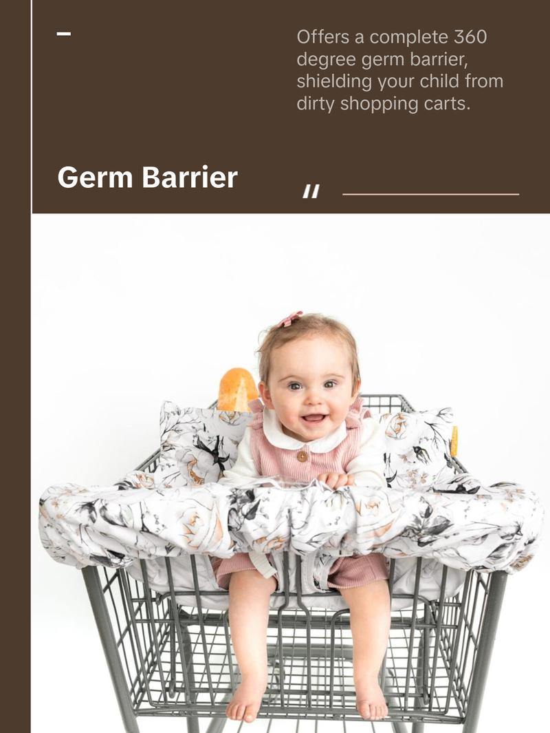 Baby Shopping Cart Cover | Coming Up Roses Beautiful Floral Print