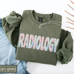Radiology Faux Patchwork Sweatshirt • RAD Tech Sweater • X-ray Tech Gifts • Radiology Department Graduation Gift • Radiologist Pullover