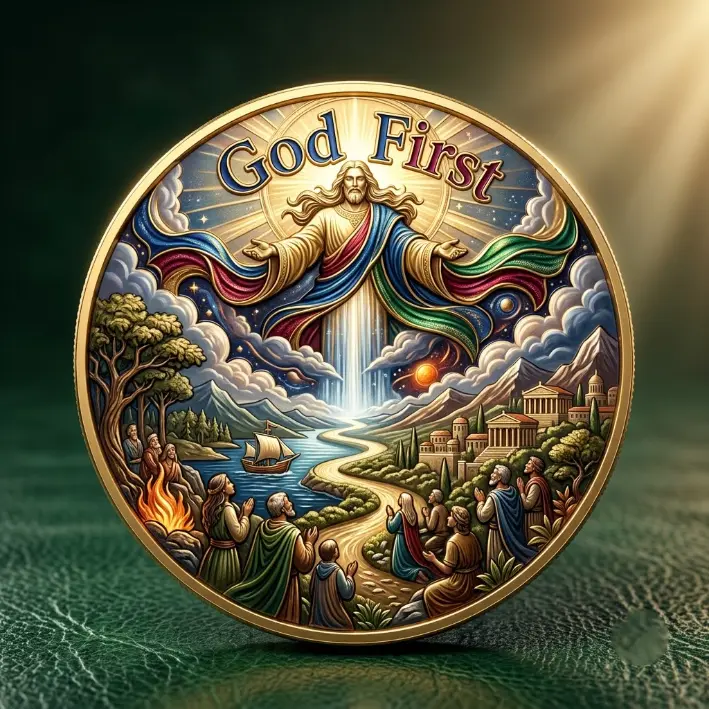 GOD Challenge Coin | Premium Metal Coin | Pocket Token | Collectible Gift | Everyday Carry