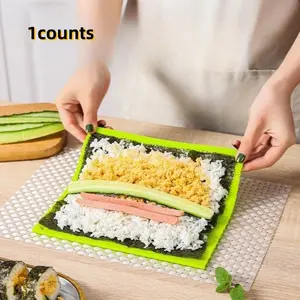 High-Quality Silicone Sushi Mat, Durable and Flexible Sushi Making Tool, Kitchen Utensils Gadgets, Ideal for RV Kitchen and Travel, Perfect for Home Use
