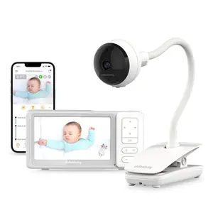 CHILLAX Giraffe Pro Max Baby Monitor – Video Baby Monitor with Full HD 1080p Camera and 5” 720P Video Parent Unit, Privacy Protection Switch, Auto Dimming LED, Gooseneck, 2-Way Audio, Night Vision