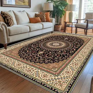 Floral Pattern Area Rug, 1 Count Non-slip Soft Floor Mat, Rectangle Home Decorative Carpet for Living Room Bedroom Kitchen Study Room