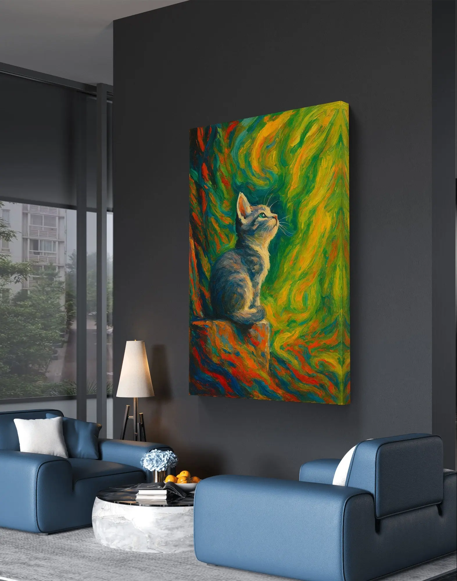 M-10004 Artistic Wall Decor Photo Print - Transform Your Pet's Adorable Moments into Artwork for Room Decoration
