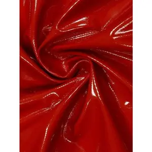 Red Glossy Stretch Patent Leather/Latex