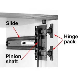 212 MAIN Knape & Vogt Kv8086 Self-Close Inset Concealed Hinges - 1.25 In. Extra Thick, Anochrome Door Hardware, Ball Bearing, Side Mount for Pocket Doors