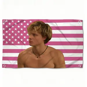 PIKPAKA JJ-J Maybank Rudy Flags Instant Party Atmosphere Microfiber Festival Banner Modern Stripe Design | Indoor Outdoor Hanging Decor | Perfect For Bedroom Living Room Bar Garden Party