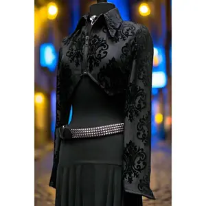 VILLAINESS JACKET - BLACK VELVET BROCADE