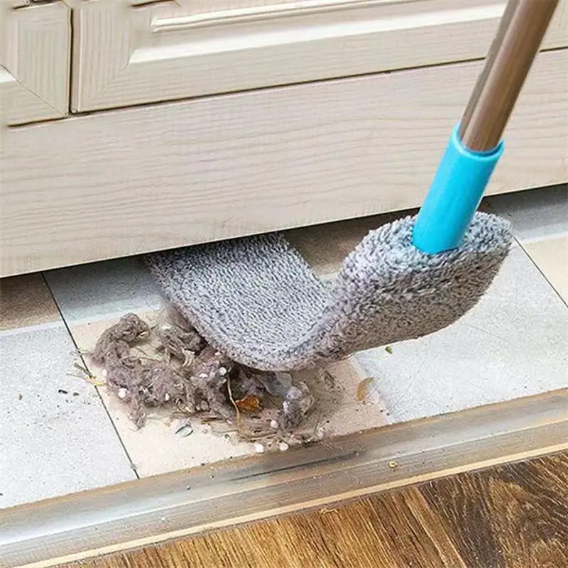 Extendable Microfiber Duster Brush - Long Flexible Handle Gap Cleaning Tool, Washable Reusable Cloth Set for Under Bed, Sofa, Hard-to-Reach Areas, Indoor Home Daily Cleaning for Households Furniture