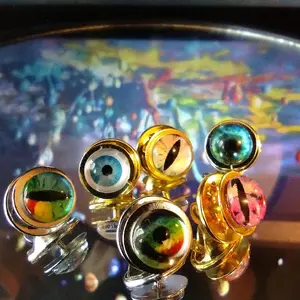 Unique Handmade 8mm Gold and Silver All Seeing Eye Pins