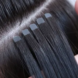 Wholesale NEW Arrivals 10pcs Seamless Mini Tape-In Human Hair Extensions, 12-24 Inch Straight Remy Hair for Women, Easy to Apply & Style
