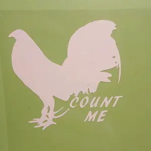 Gamefowl Count Me Decal for Carsboro Trucks - Customizable Decal for Enhanced Driving Experience
