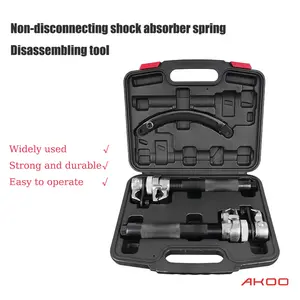 AKOO 2Pcs Coil Spring Compressor Tool Heavy Duty Macpherson Strut Spring Compression Set with Safety Jaws and Holder for Car Truck ATV UTV， Max Load.4000 LB