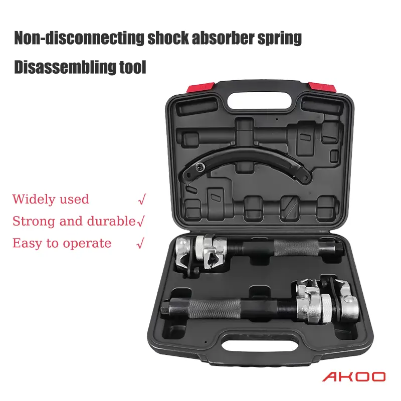 AKOO 2Pcs Coil Spring Compressor Tool Heavy Duty Macpherson Strut Spring Compression Set with Safety Jaws and Holder for Car Truck ATV UTV， Max Load.4000 LB