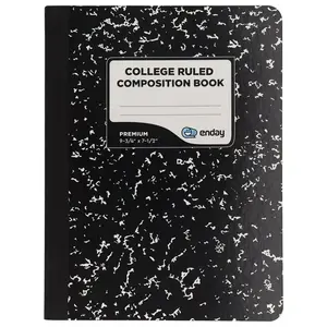 Composition Notebook Wide Ruled Hard Cover Marble composition notebook, 100 Sheets, Wide Ruled Composition Notebooks, White Paper Composition books, Black and white composition notebook.