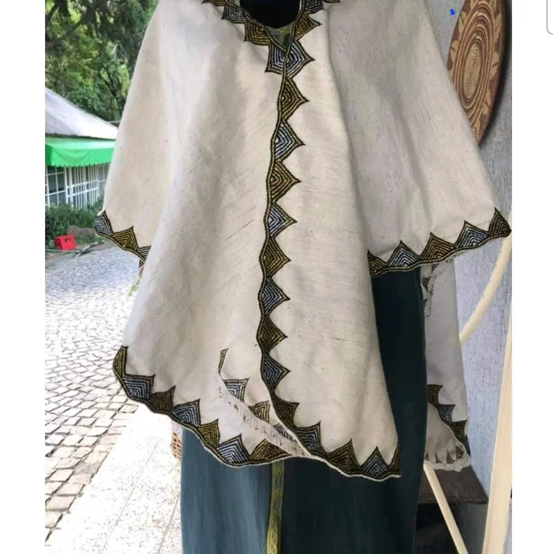 Ethiopian and Eritrean Habesha gown(top) Traditional Fetele Unique Tebebe, Clothing Fabric